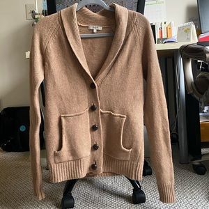 Madewell Tan Shawl Collar Knit Cardigan